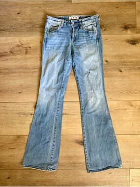 AMO Women's Light Blue Flare Jeans